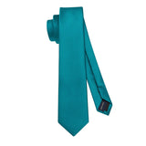 Solid 2.4' Skinny Formal Tie - AQUA BLUE