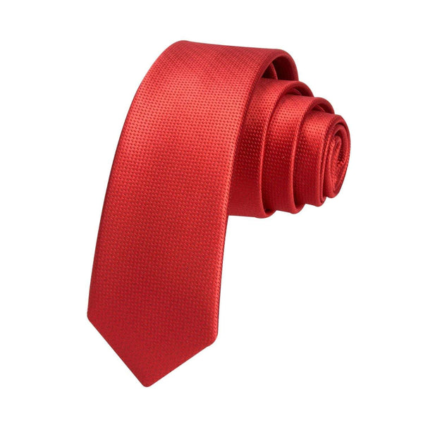 Solid 2.4' Skinny Formal Tie - RED