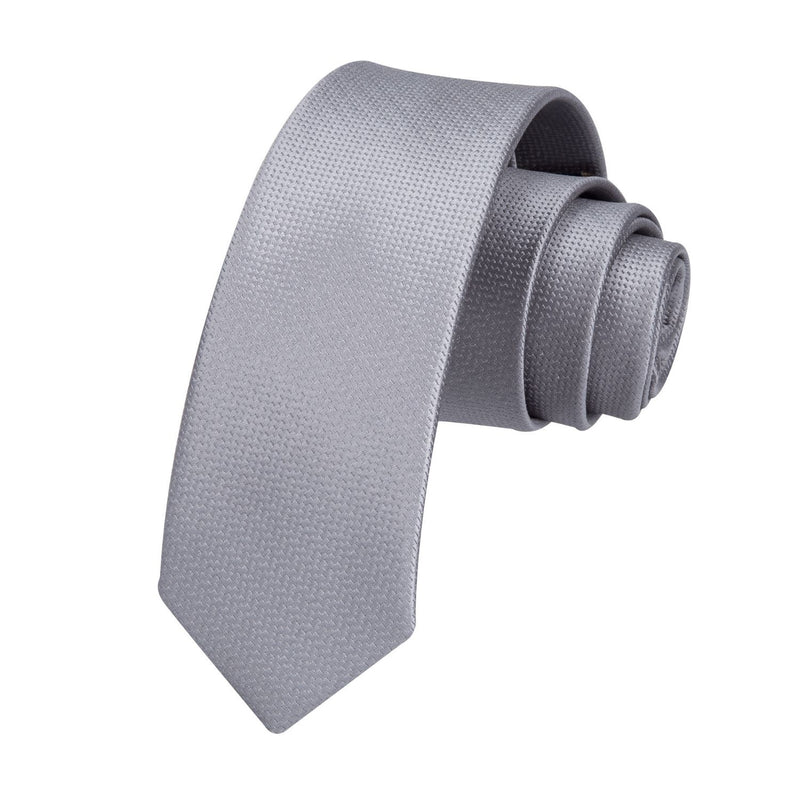 Solid 2.4' Skinny Formal Tie - GREY