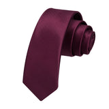 Solid 2.4' Skinny Formal Tie - BURGUNDY