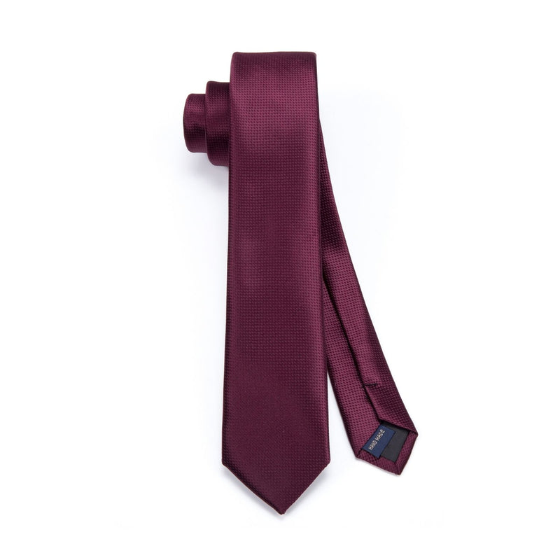 Solid 2.4' Skinny Formal Tie - BURGUNDY