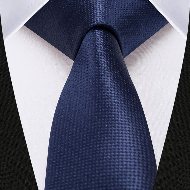 Solid 2.4' Skinny Formal Tie - NAVY BLUE