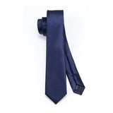 Solid 2.4' Skinny Formal Tie - NAVY BLUE