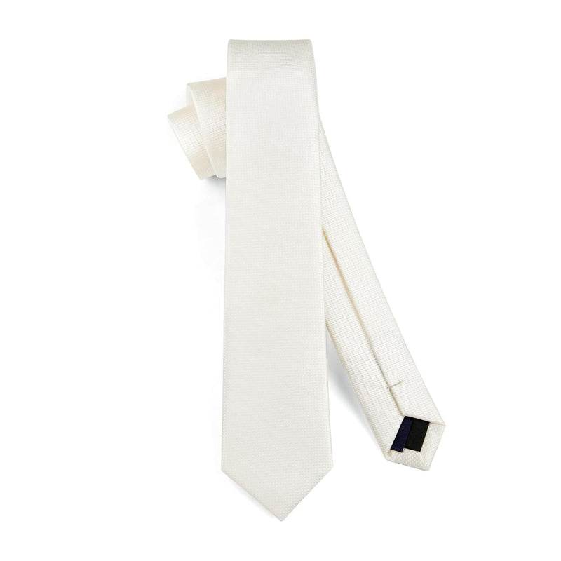 Solid 2.4' Skinny Formal Tie - WHITE