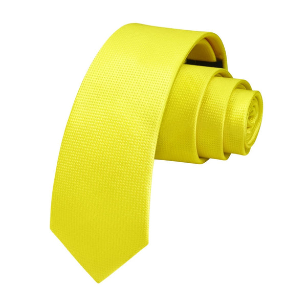 Solid 2.4' Skinny Formal Tie - LEMON YELLOW