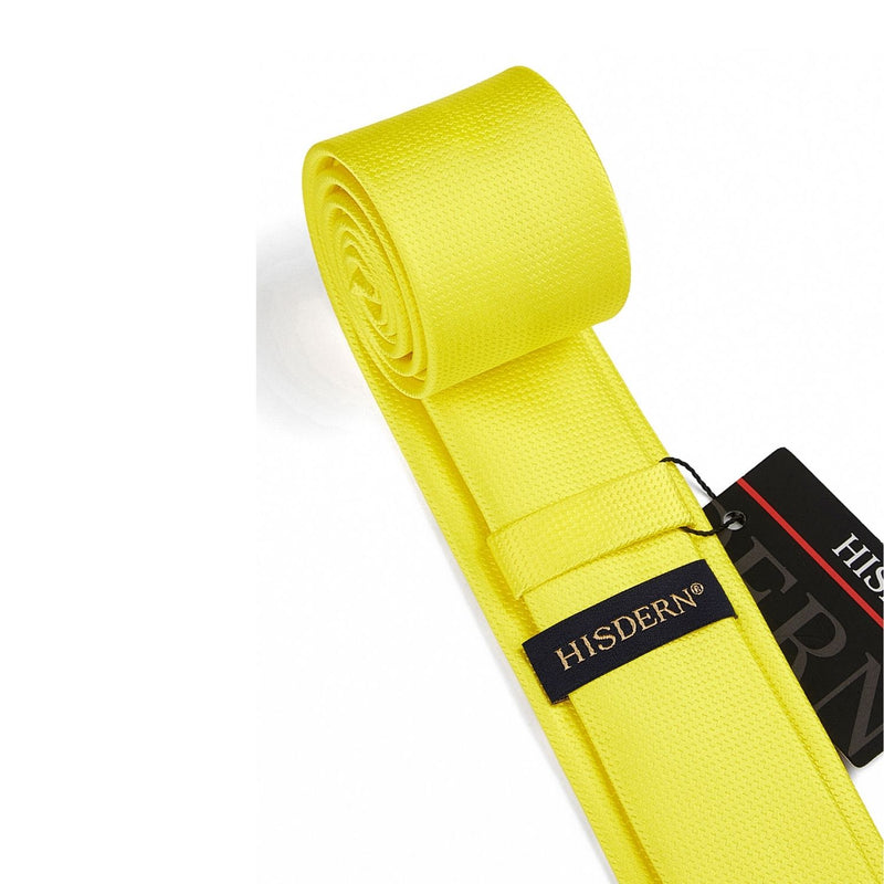 Solid 2.4' Skinny Formal Tie - LEMON YELLOW