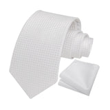 Plaid Tie Handkerchief Set - C-SILVER