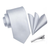 Solid Tie Handkerchief Clip - 03 SILVER