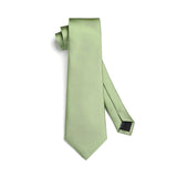 Solid Tie Handkerchief Set - Z2-SAGE GREEN