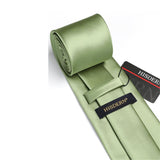 Solid Tie Handkerchief Set - Z2-SAGE GREEN