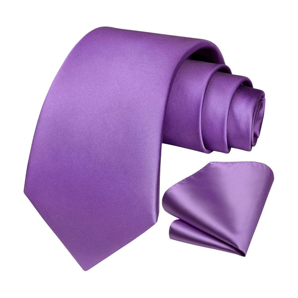 Solid Tie Handkerchief Set - VIOLET
