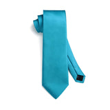 Solid Tie Handkerchief Clip - AQUA BLUE