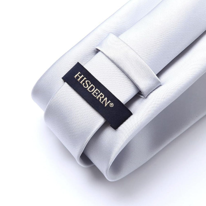 Solid Tie Handkerchief Clip - 09 WHITE