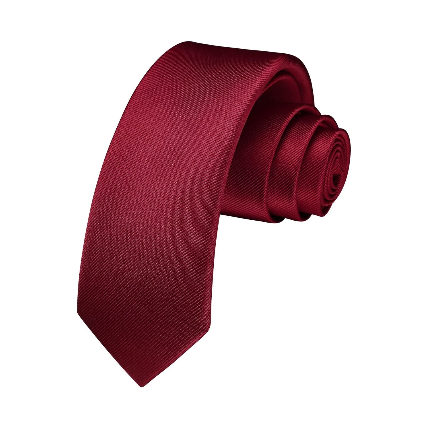 Solid 2.17'' Skinny Formal Tie - 10-MAROON/WINE RED