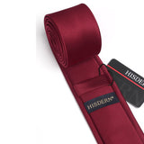 Solid 2.17'' Skinny Formal Tie - 10-MAROON/WINE RED