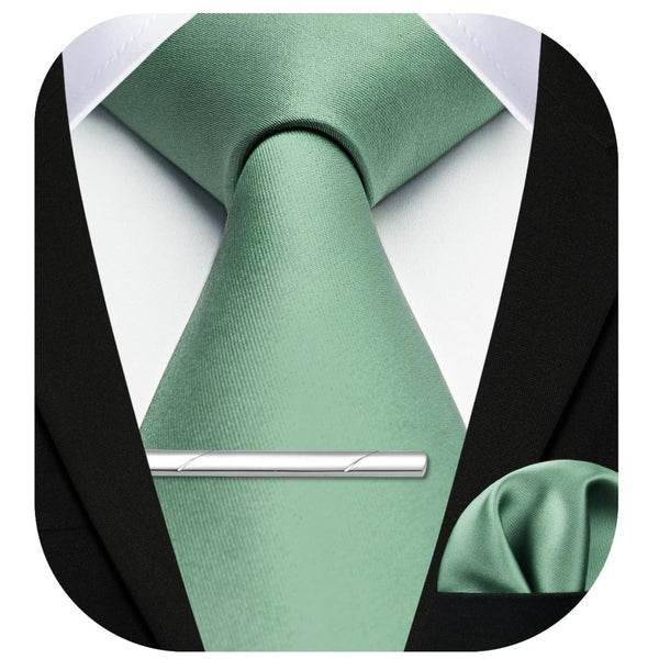 Solid Tie Handkerchief Clip - SAGE GREEN