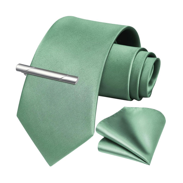 Solid Tie Handkerchief Clip - SAGE GREEN