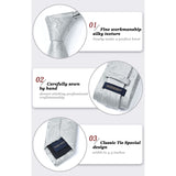 Paisley Tie Handkerchief Set - 04-SILVER