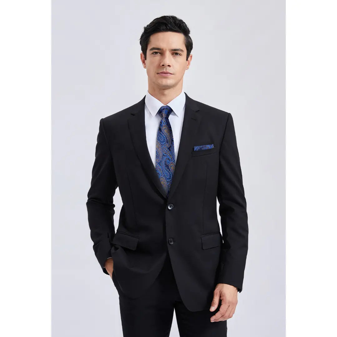 Hisdern Blue Brown Paisley Tie Set For Formal Wear