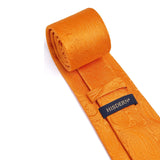 Paisley Tie Handkerchief Set - 01A-ORANGE 2