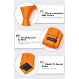 Paisley Tie Handkerchief Set - 01A-ORANGE 2