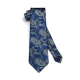 Paisley Tie Handkerchief Set - A5-BLUE/YELLOW