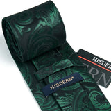 Paisley Tie Handkerchief Set - D1-GREEN7