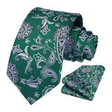 Paisley Tie Handkerchief Set - D1-GREEN6