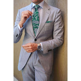 Paisley Tie Handkerchief Set - D1-GREEN6