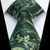 Paisley Tie Handkerchief Set - D1-GREEN8