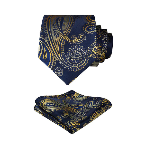 Paisley Tie Handkerchief Set - GLOD BLUE