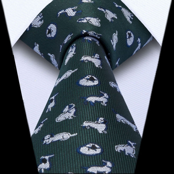 Dog Tie Handkerchief Set - GREEN/WHITE