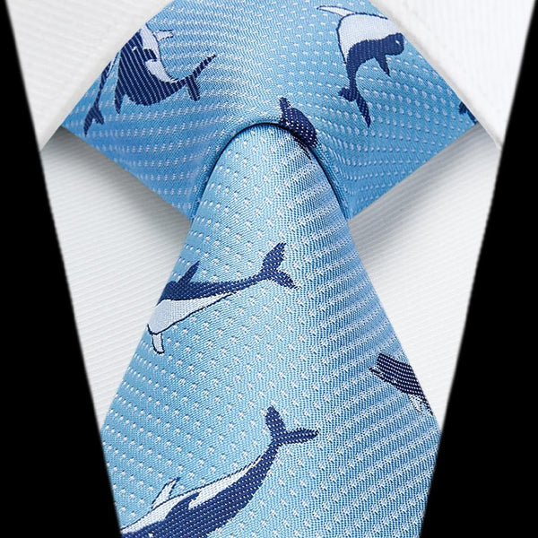 Dolphin Tie Handkerchief Set - BLUE