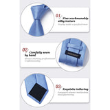 Stripe Tie Handkerchief Set - 10-BLUE