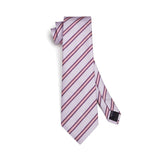 Stripe Tie Handkerchief Set - PINK