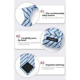 Stripe Tie Handkerchief Set - BABY BLUE