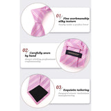 Stripe Tie Handkerchief Set - F-03-PINK