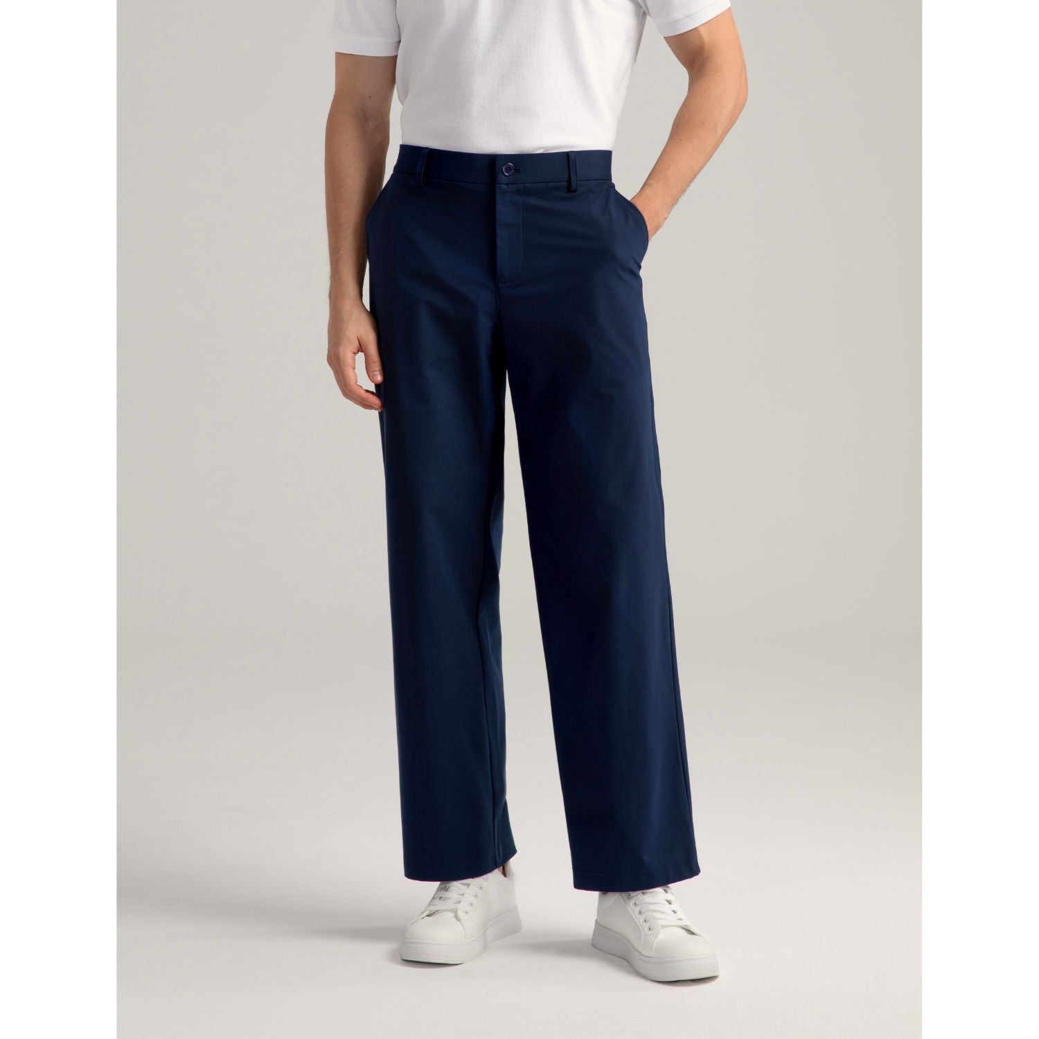 Hisdern Flex 505 Men's Golf Pants Relaxed Fit Stretch for Business Cas