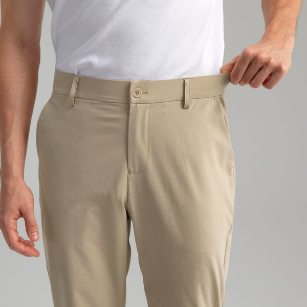 Hisdern Flex Men's Golf Pants Classic Fit Stretch Dress Pants for Casual Wear
