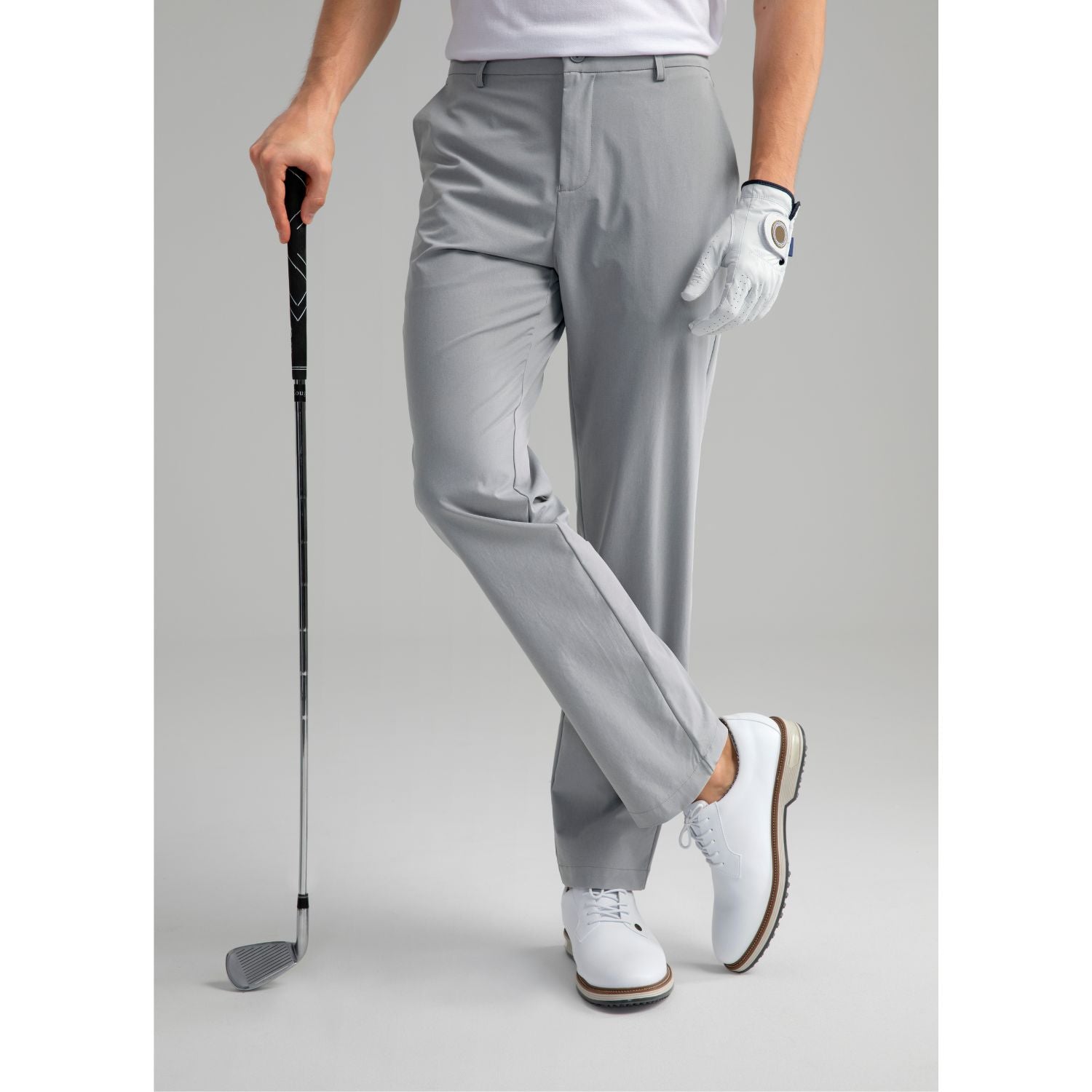 Hisdern Flex 301 Men's Golf Pants Classic Fit Stretch Dress Pants for Casual Wear