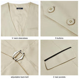 Men's Khaki Beige Light Satin Suit Vest Formal Wear for Wedding