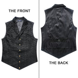 Gothic Lapel Vest for Men - BLACK-2 
