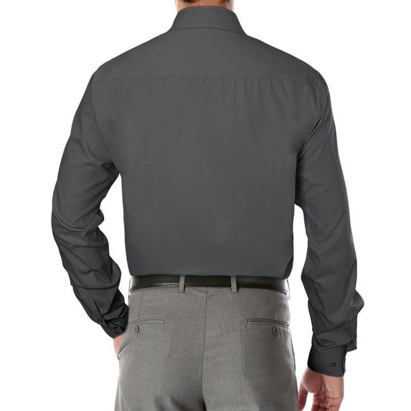 Men's Dress Shirt with Pocket - GREY-1