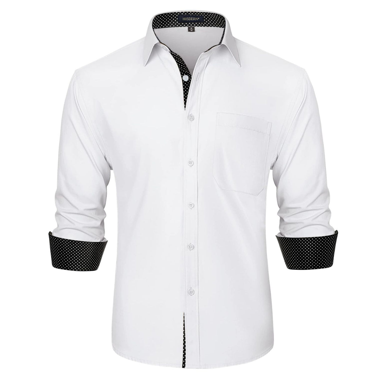 white christmas dresses Men’s White Dress Shirt – Slim Fit (Dobby Weave) main image 1