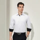 Men's Dress Shirt with Pocket - G-WHITE 1