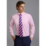 Men's Shirt with Tie Handkerchief Set - PINK-3