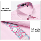 Men's Dress Shirt with Pocket - PINK/PAISLEY
