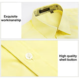 Men's Patchwork Dress Shirt with Pocket - LIGHT YELLOW/PAISLEY