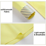 Men's Patchwork Dress Shirt with Pocket - LIGHT YELLOW/STRIPED