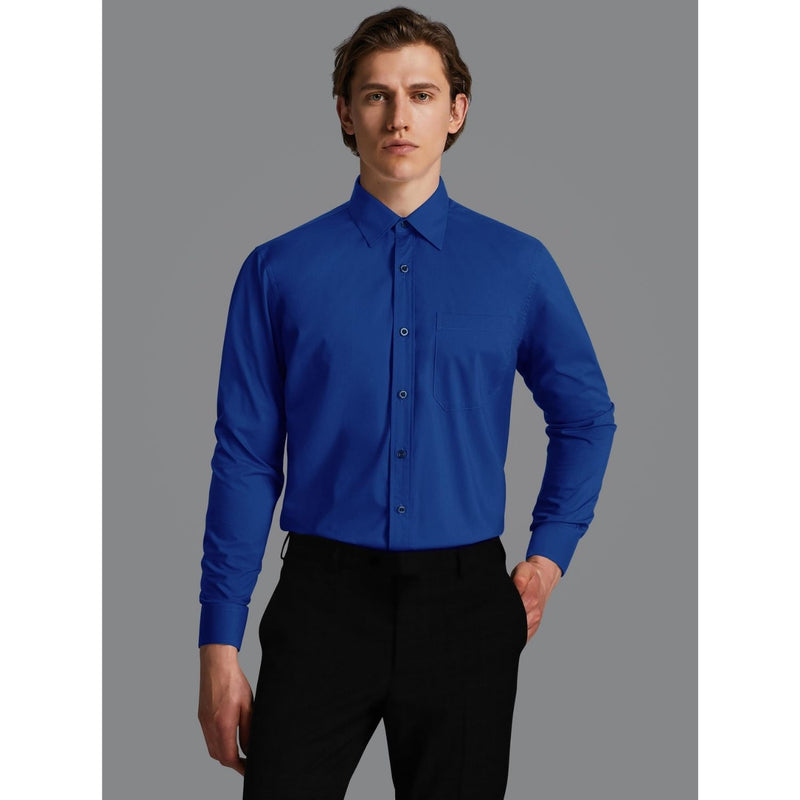 Men's Dress Shirt with Pocket - ROYAL BLUE